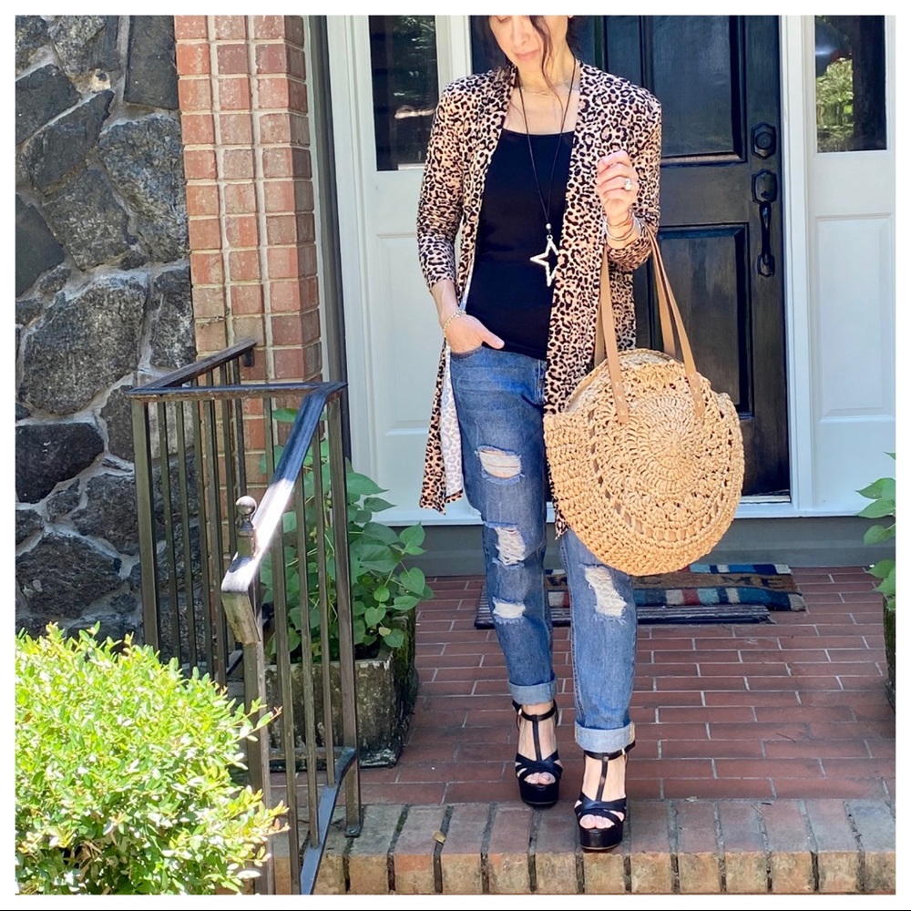 Gorgeous Leopard print open cardigan with pockets - Picture 6 of 13